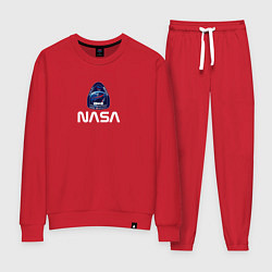 Костюм хлопковый женский Crew Dragon NASA, цвет: красный