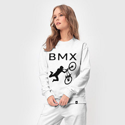 Костюм хлопковый женский Велоспорт BMX Z, цвет: белый — фото 2