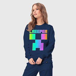 Костюм хлопковый женский MINECRAFT CREEPER, цвет: тёмно-синий — фото 2