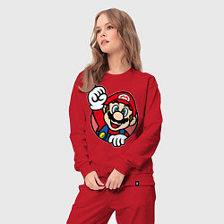 Костюм хлопковый женский Mario, цвет: красный — фото 2