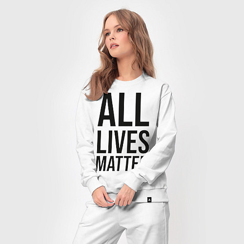 Женский костюм ALL LIVES MATTER / Белый – фото 3