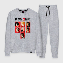 Костюм хлопковый женский БУМАЖНЫЙ ДОМ, цвет: меланж