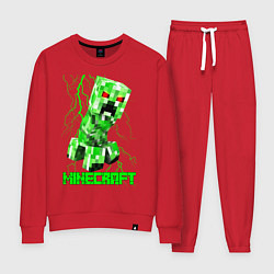 Костюм хлопковый женский MINECRAFT CREEPER, цвет: красный