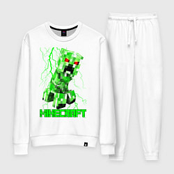 Костюм хлопковый женский MINECRAFT CREEPER, цвет: белый