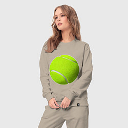 Костюм хлопковый женский Теннис, цвет: миндальный — фото 2