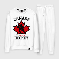 Костюм хлопковый женский Canada Hockey, цвет: белый