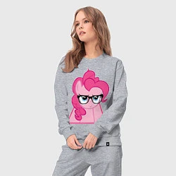 Костюм хлопковый женский Pinky Pie hipster, цвет: меланж — фото 2