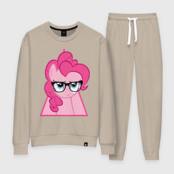 Костюм хлопковый женский Pinky Pie hipster, цвет: миндальный