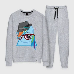 Костюм хлопковый женский Rainbow Dash hipster, цвет: меланж