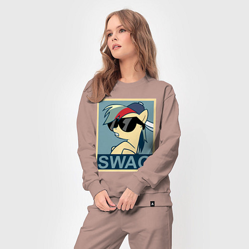 Женский костюм Rainbow Dash swag / Пыльно-розовый – фото 3