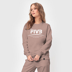 Костюм хлопковый женский FIVB ВОЛЕЙБОЛ, цвет: пыльно-розовый — фото 2