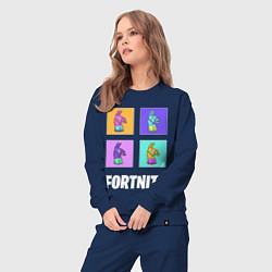 Костюм хлопковый женский Фортнайт поп-ап, цвет: тёмно-синий — фото 2