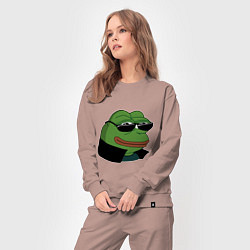 Костюм хлопковый женский Pepe в очках EZ, цвет: пыльно-розовый — фото 2