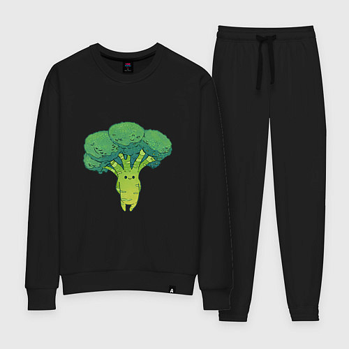 Женский костюм Симпатичный брокколи / Черный – фото 1