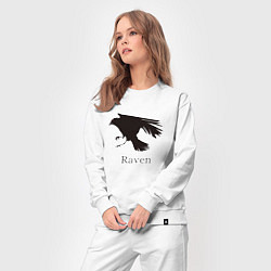 Костюм хлопковый женский Raven, цвет: белый — фото 2