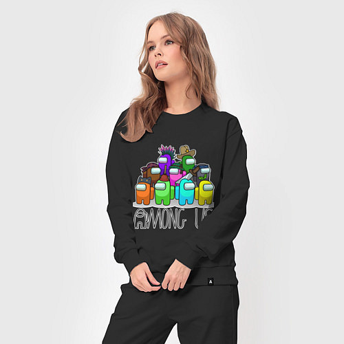 Женский костюм AMONG US - большая компания! / Черный – фото 3