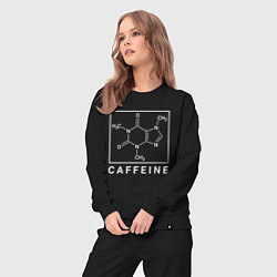 Костюм хлопковый женский Структура Кофеина, цвет: черный — фото 2