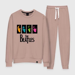 Костюм хлопковый женский Всемирный день The Beatles, цвет: пыльно-розовый