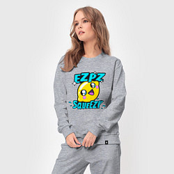 Костюм хлопковый женский Easy Peasy Lemon Squeezy, цвет: меланж — фото 2