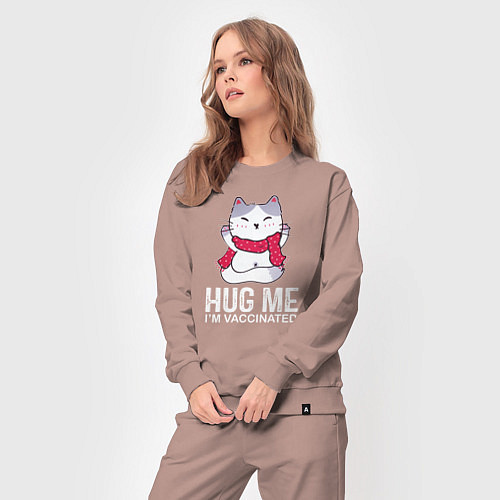 Женский костюм Hug Me Im Vaccinated / Пыльно-розовый – фото 3