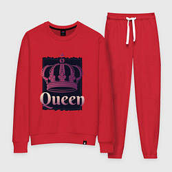 Костюм хлопковый женский Queen Королева и корона, цвет: красный
