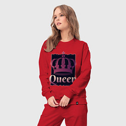 Костюм хлопковый женский Queen Королева и корона, цвет: красный — фото 2