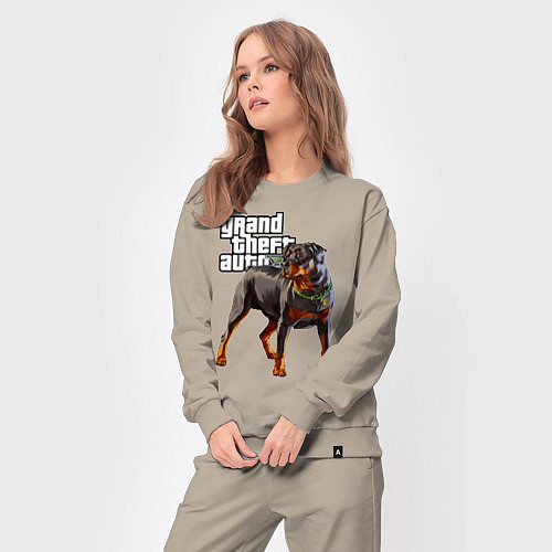 Женский костюм ЧОП - ротвейлер из GTA 5 / Миндальный – фото 3