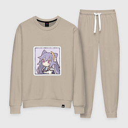 Костюм хлопковый женский Кэ Цин, цвет: миндальный