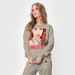 Костюм хлопковый женский LANA DEL REY, цвет: миндальный — фото 2