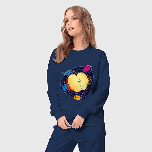 Женский костюм Space Apple Космическое яблоко / Тёмно-синий – фото 3