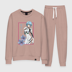 Костюм хлопковый женский Рей Аянами Evangelion, цвет: пыльно-розовый
