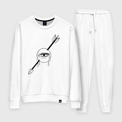 Костюм хлопковый женский Раненый глаз, цвет: белый