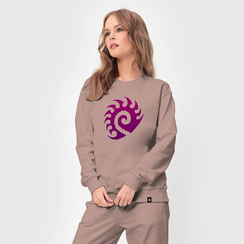 Женский костюм Zerg logo Purple / Пыльно-розовый – фото 3