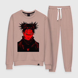 Костюм хлопковый женский Кровь Чосо Магическая Битва, цвет: пыльно-розовый