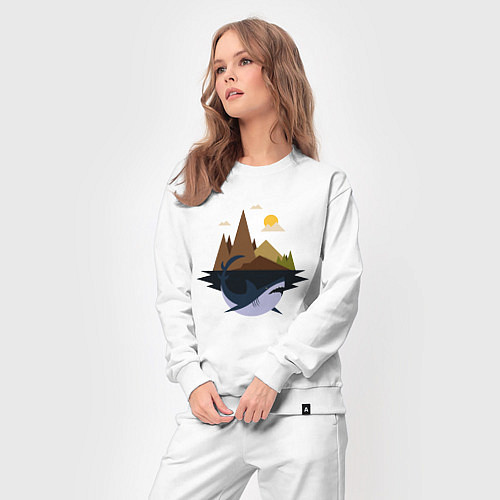 Женский костюм Abstract Geometry Shark Island / Белый – фото 3