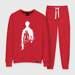 Костюм хлопковый женский СОН ДЖИН ВУ SOLO LEVELING, цвет: красный