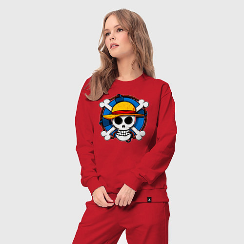 Женский костюм Пиратский знак из One Piece / Красный – фото 3