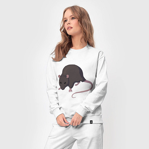 Женский костюм Чёрная крыса / Белый – фото 3