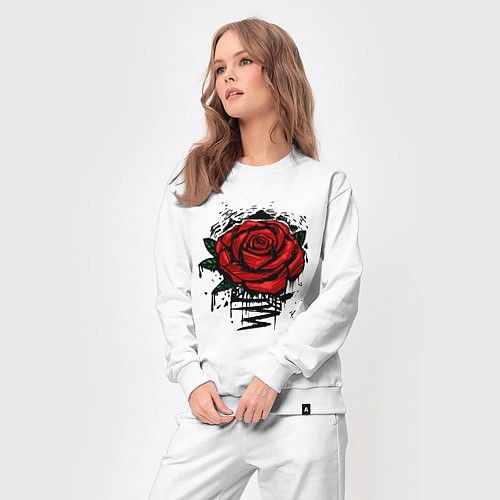 Женский костюм Красная Роза Red Rose / Белый – фото 3