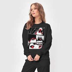 Костюм хлопковый женский Токийский Гуль, цвет: черный — фото 2