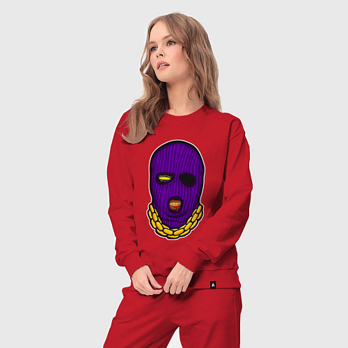 Женский костюм DaBaby Purple Mask / Красный – фото 3