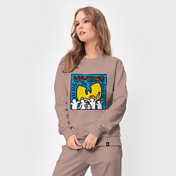 Костюм хлопковый женский Wu-Tang People, цвет: пыльно-розовый — фото 2