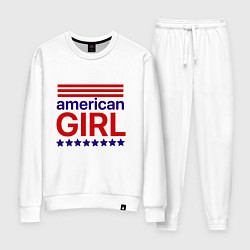 Костюм хлопковый женский American girl, цвет: белый