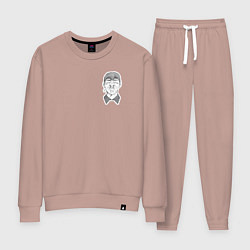 Костюм хлопковый женский Эйкити Онидзука, цвет: пыльно-розовый