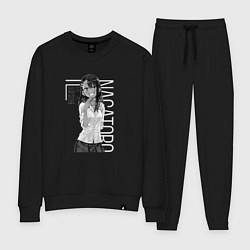 Костюм хлопковый женский Хаясэ Нагаторо, цвет: черный