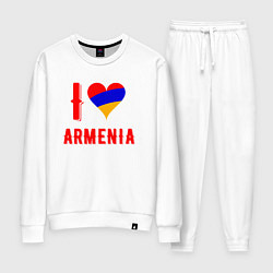 Костюм хлопковый женский I Love Armenia, цвет: белый
