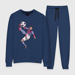 Костюм хлопковый женский Messi Barcelona Argentina, цвет: тёмно-синий