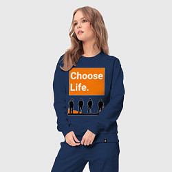 Костюм хлопковый женский Choose Life, цвет: тёмно-синий — фото 2