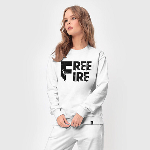 Женский костюм Free Fire big logo / Белый – фото 3