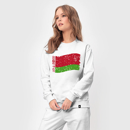 Женский костюм Флаг - Беларусь / Белый – фото 3